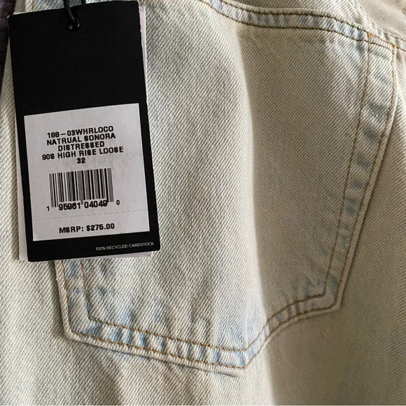 RE/DONE 90’s high rise distressed jeans NEW